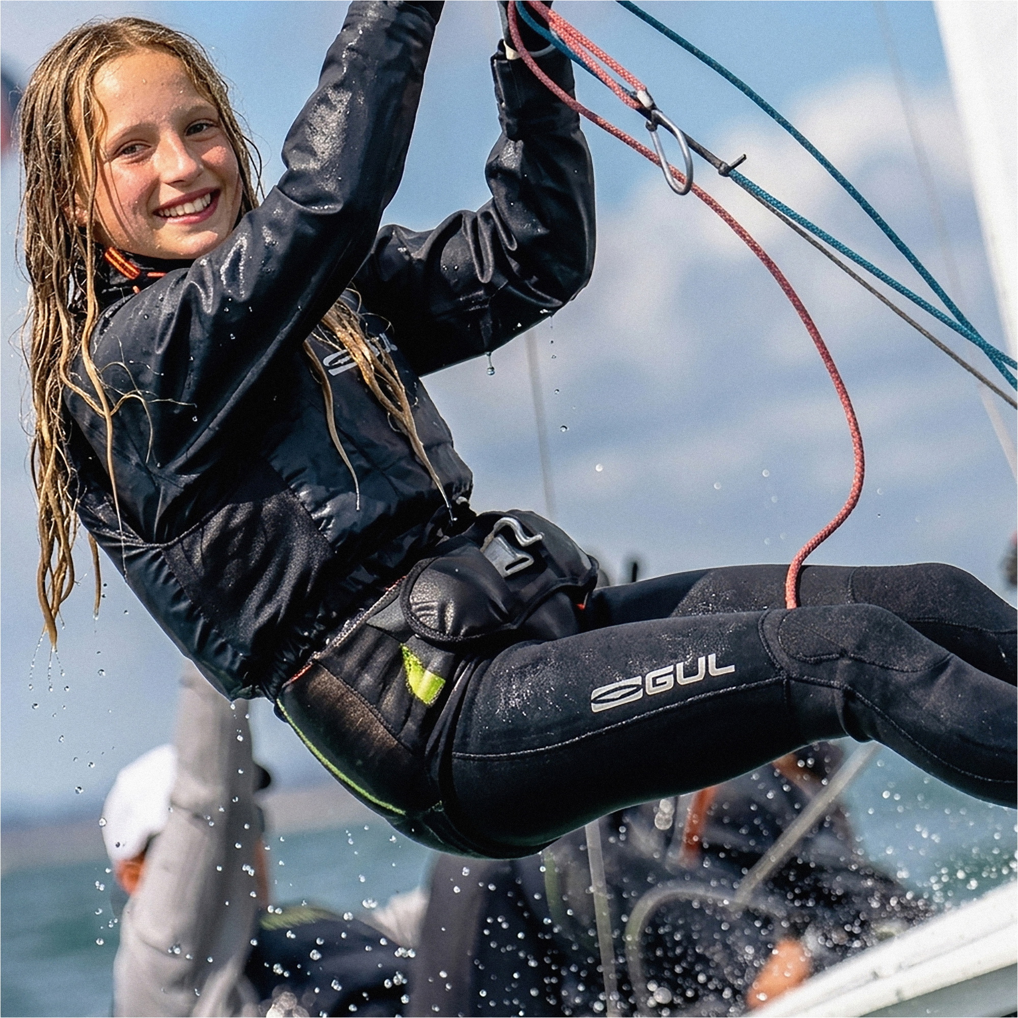 2026 Gul Junior Race-Lite Spray Top ST0027J-BKBK - Black